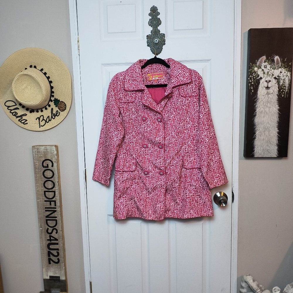 Dollhouse Girls Pink Double Breasted Peacoat Jacket XL 16